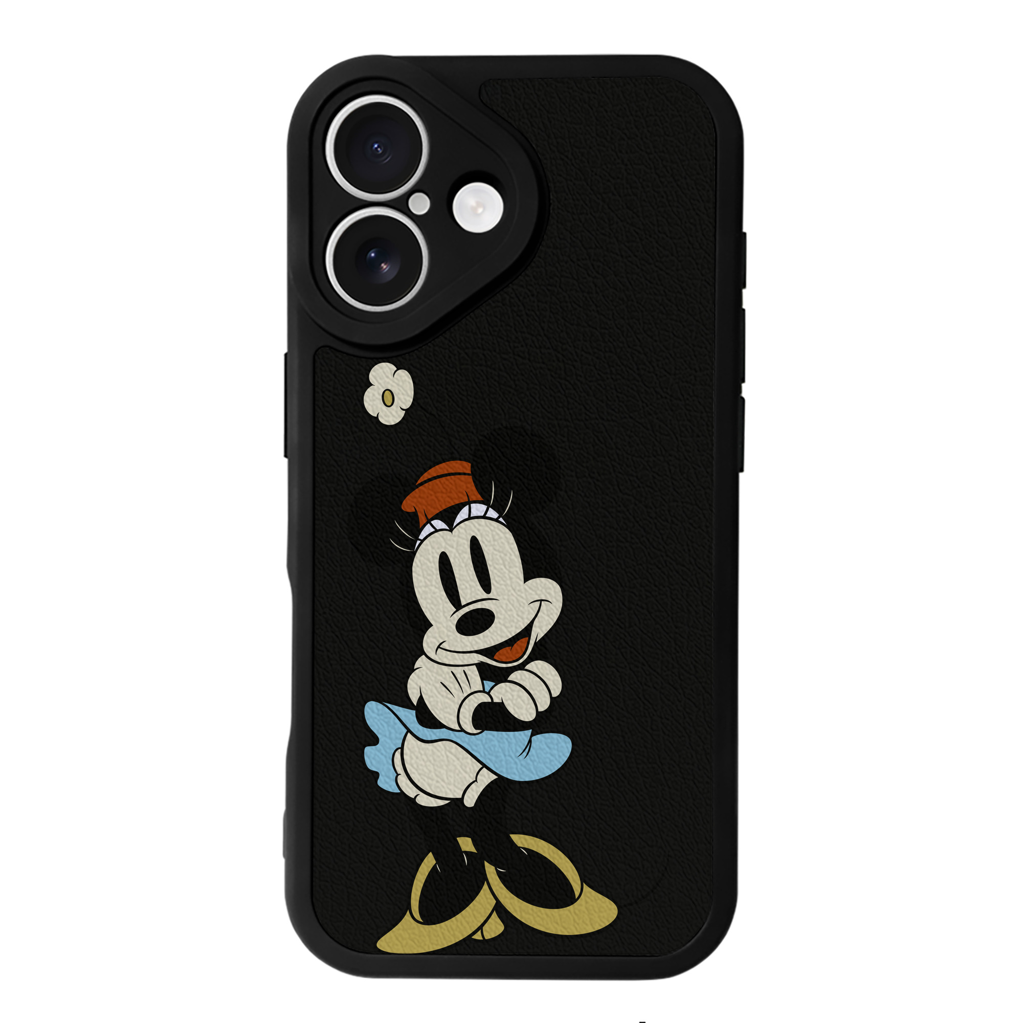 （画像用） ミッキーマウス Mickey Mouse 【iPhone 16シリーズ対応】シリコンスマホケース（レザー調） 材質：シリコン